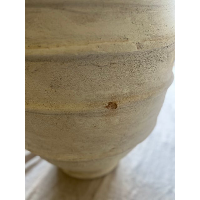 Antique White Tamegrout Oversized Textured Ceramic Floor Vessel For Sale - Image 8 of 8