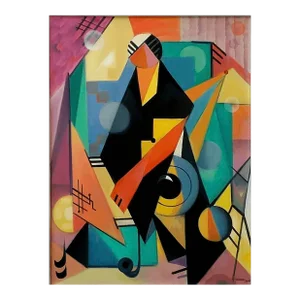 Organ Player Original Painting by Reza Afrookhteh