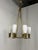 Glass and Brass Chandelier, 1950s For Sale - Image 3 of 11