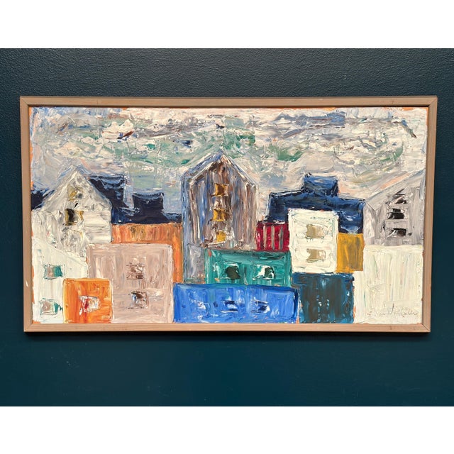 Kai Nielsen, Houses, 1960s, Oil on Panel For Sale - Image 16 of 18