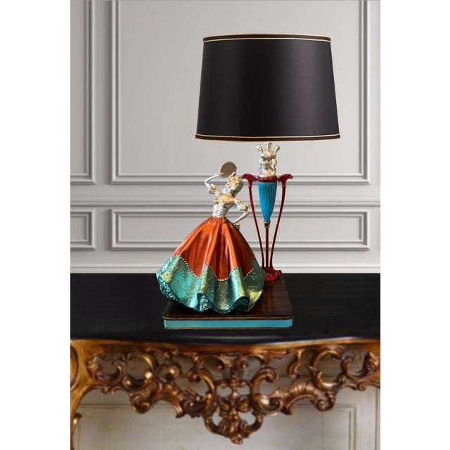 Contemporary Vintage Flamenco Dancer Table Lamp For Sale - Image 3 of 12
