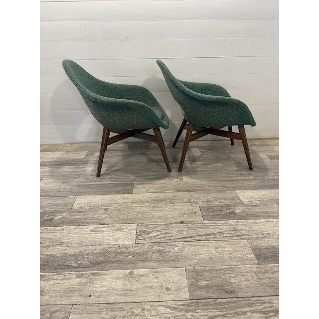 Vintage Chairs in Upholstery by Navratil, 1960, Set of 2 For Sale - Image 3 of 7