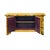1970s Vintage Chinese Yellow Lacquered Wood Credenza Sideboard Carved Scenic Panels For Sale - Image 5 of 18