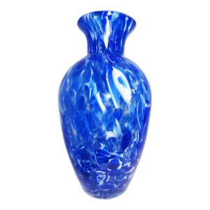 2000s Cobalt Blue Art Glass Vase