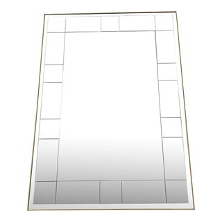 Vintage La Barge Mirror – Segmented Beveled Glass With Gold Metal Frame For Sale