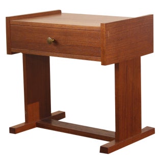 Small Teak Bedside Table, 1960s For Sale