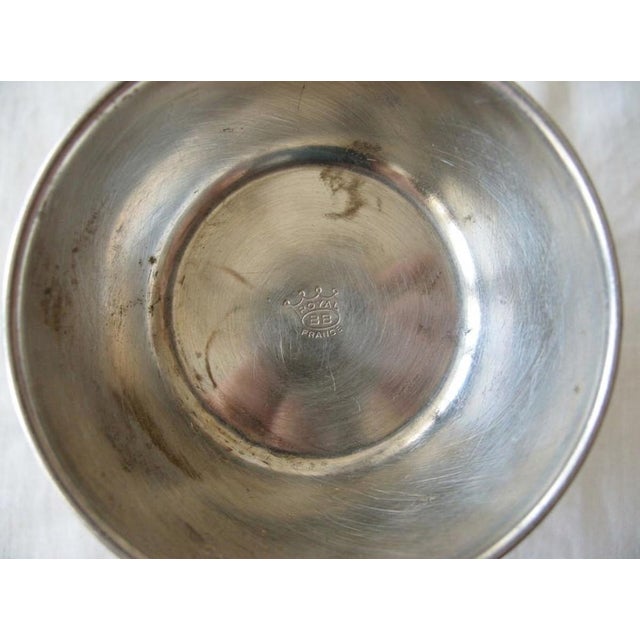 Art Deco French Stainless Steel Centerpiece Fruit Bowl, 1960s For Sale - Image 3 of 6