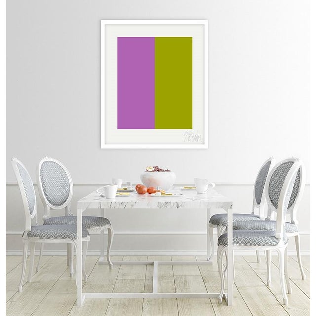 "Color's Cooperation, no. 4" (purple and green) This Modern, Mid Century, Contemporary Fine Art Print was created by...