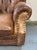 Brown Vintage Leather Library Lounge Chair For Sale - Image 8 of 9