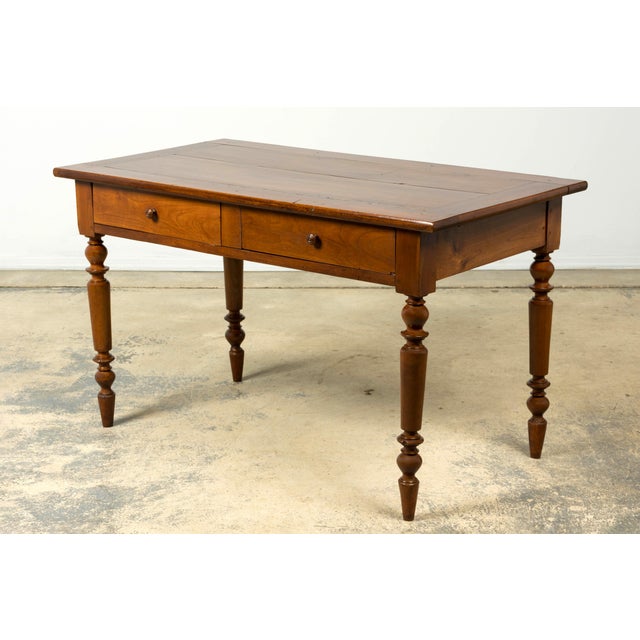 Brown Mid-19th Century French Louis Philippe Walnut Writing Table For Sale - Image 8 of 18