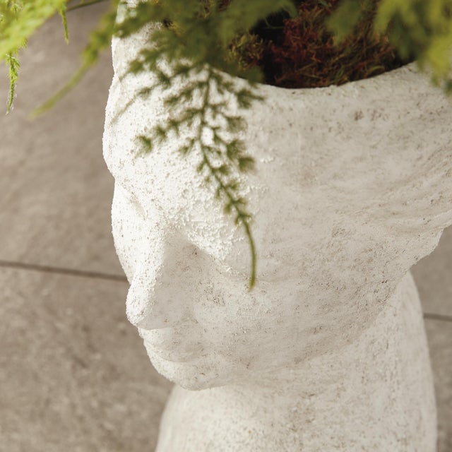 Weathered Garden Female Bust Planter For Sale - Image 12 of 12