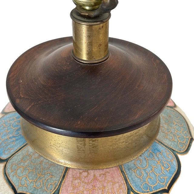 Vintage Frederick Cooper Chinoiserie Crackle Glaze Ginger Jar Table Lamp For Sale In Los Angeles - Image 6 of 16