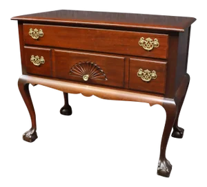 Chippendale Solid Mahogany Claw & Ball Lowboy
