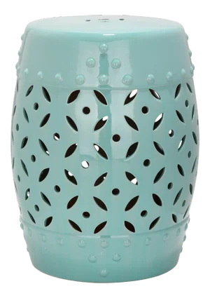 Coin Garden Stool in Light Blue