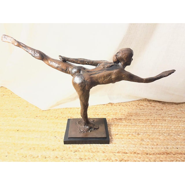 1980s Bronze Finish Sculpture Replica of Degas’ Dancer For Sale - Image 10 of 13