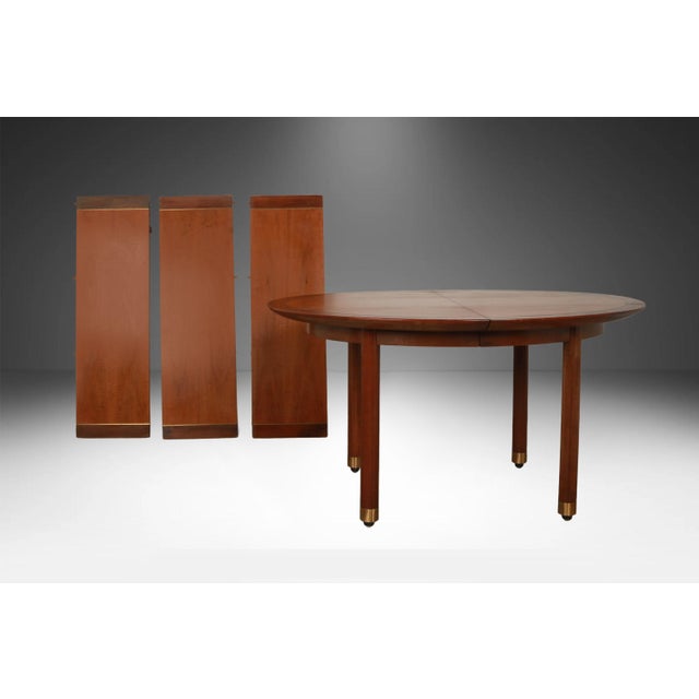Mid-Century Modern Michael Taylor for Baker Furniture Walnut Extension Dining Table For Sale - Image 14 of 17