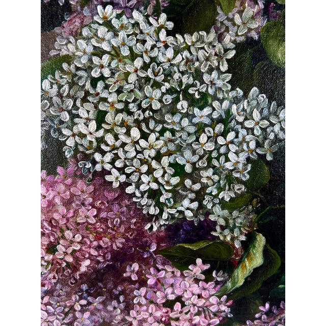 Photorealism Wisteria Bouquet in the Style of William Hubacek Original California Still Life by William Hubacek For Sale - Image 3 of 6