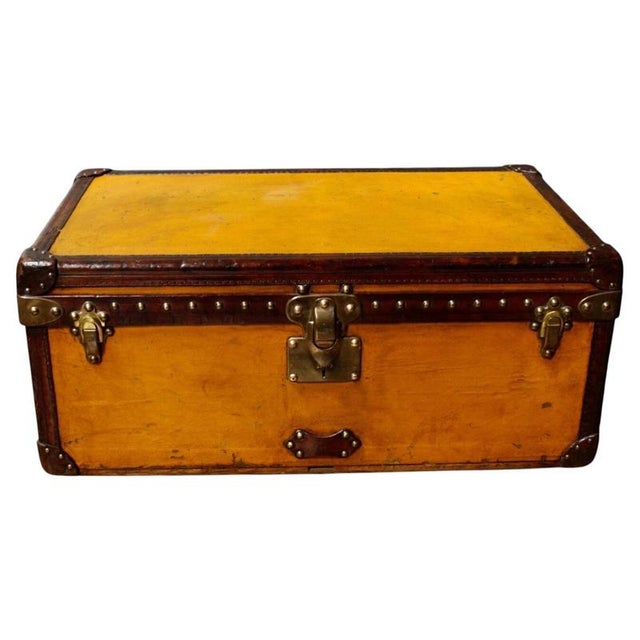 Orange Steamer Trunk from Louis Vuitton, 1910 For Sale - Image 18 of 18