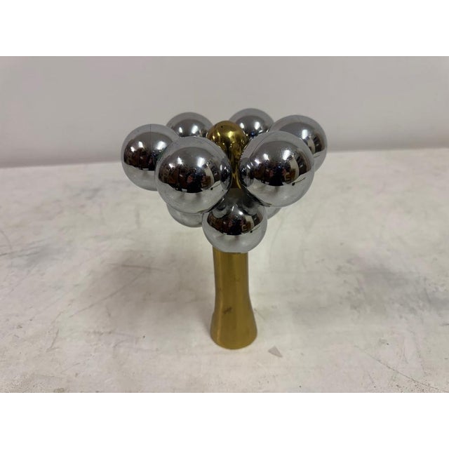 Italian Brass and Chrome Sculpture, 1970s For Sale - Image 6 of 10