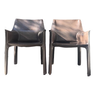 Mario Bellini Cab Arm Chair (2) 1990s. For Sale