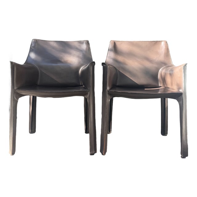 Mario Bellini Cab Arm Chair (2) 1990s. For Sale