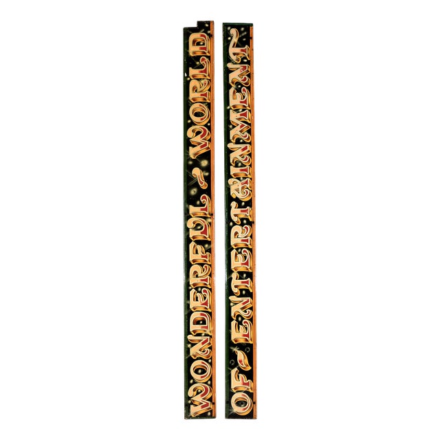 Vintage Fairground Signs, Set of 2 For Sale