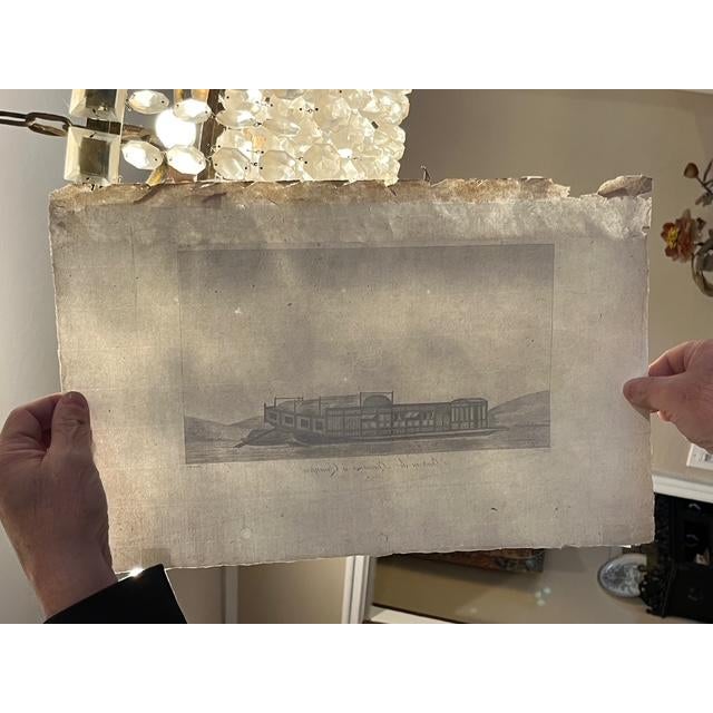 Gray Antique 1808 De Guignes Engraving Bateau De Plaisance Canton China Boat For Sale - Image 8 of 8