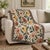 English Country Wildflower Woven Throw Blanket – 60 × 50 For Sale - Image 4 of 5