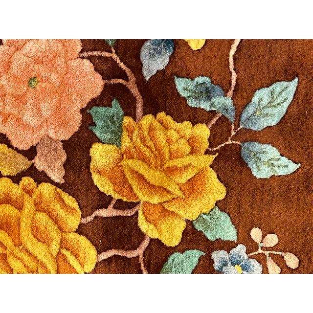 20th Century Chinese Art Deco Copper Coloured Nichols Rug, 1920 For Sale - Image 9 of 14