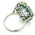 1930s 1930s Art Deco Platinum Aquamarine Diamond Halo Ring, 10 Ct, Size 8 For Sale - Image 5 of 14