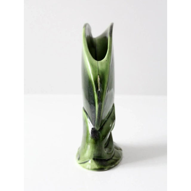 Mid 20th Century Vintage Ceramic Leaf Vase For Sale - Image 5 of 11