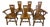 Vintage Scandinavian Brutalist Oak Dining Chairs, Set of 6 For Sale