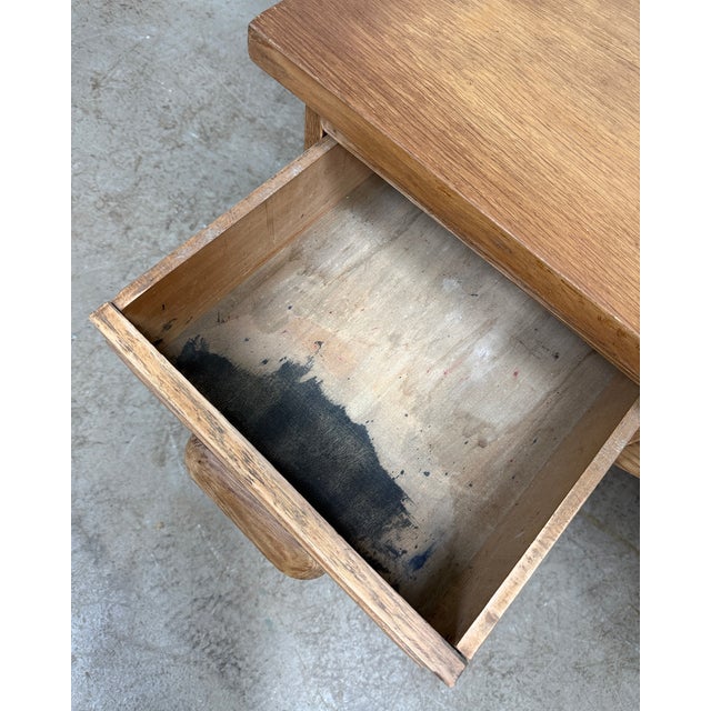 Wood Vintage Oak Ministers Desk, 1930s For Sale - Image 7 of 15
