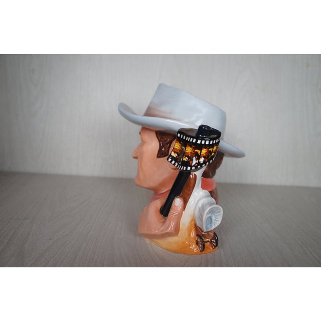 Red American Royal Doulton John Wayne the Duke Cowboy Toby Character Jug For Sale - Image 8 of 13