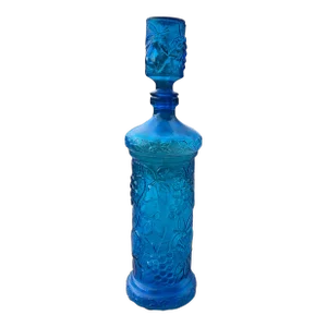 1960s Electric Blue Empoli Bottle With Stopper