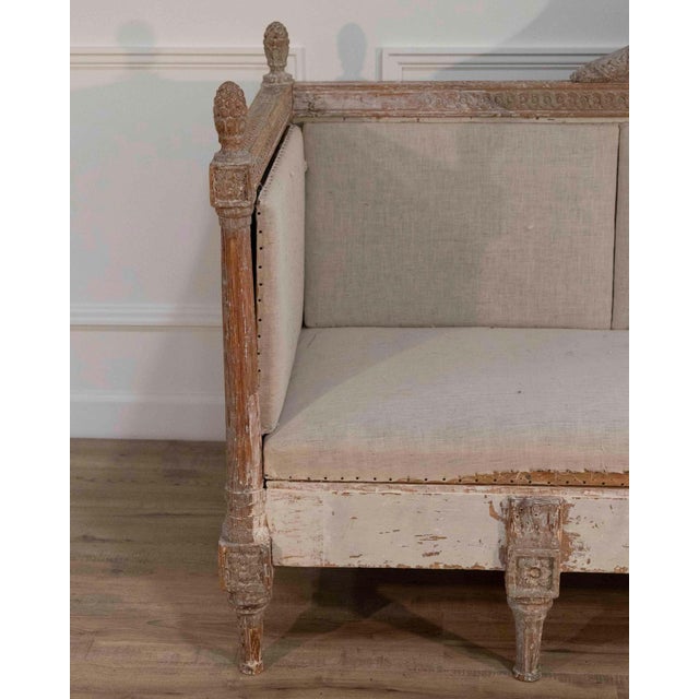 18th-Century Swedish Gustavian Sofa with Original Scraped Paint, Circa 1780 For Sale - Image 10 of 16