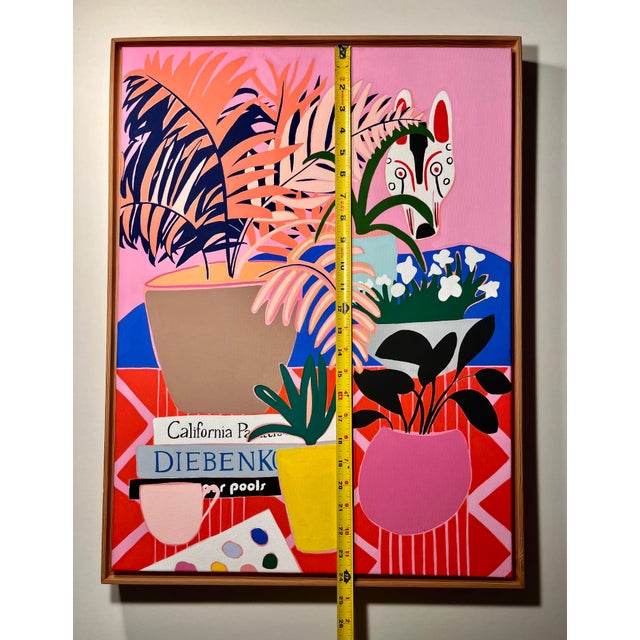 2017 Original Gouache on Canvas Painting by Canadian Artist Mary Finlayson For Sale - Image 4 of 6