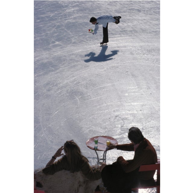 Slim Aarons, Skating Waiter, Limited Edition Estate Stamped C-type Print, 1960s For Sale