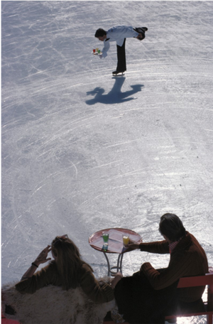 Slim Aarons, Skating Waiter, Limited Edition Estate Stamped C-type Print, 1960s