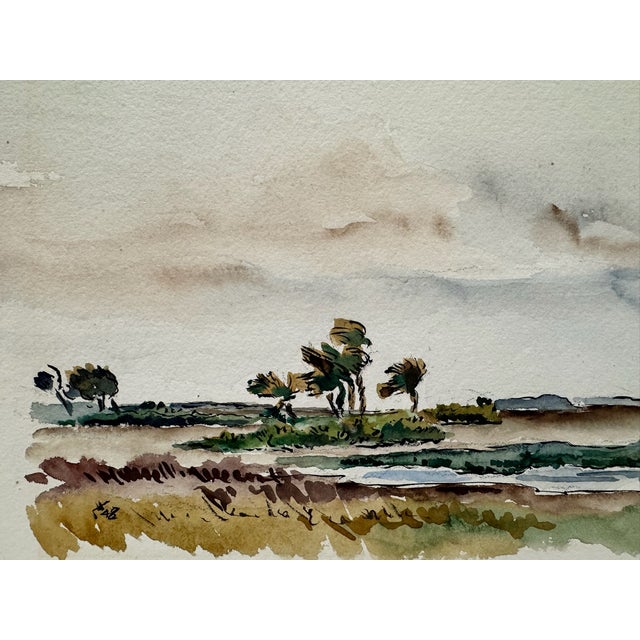 Original watercolor on paper by Henry Emil Salloch, also known as Heinz Emil Salloch, the German-born American artist and...