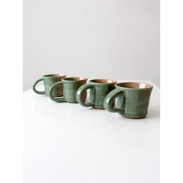 Vintage Studio Pottery Mug Set of 4 For Sale - Image 13 of 18