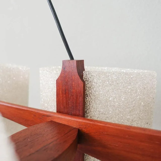 Scandinavian Hanging Lamp in Teak and Granite, 1960s For Sale - Image 14 of 17