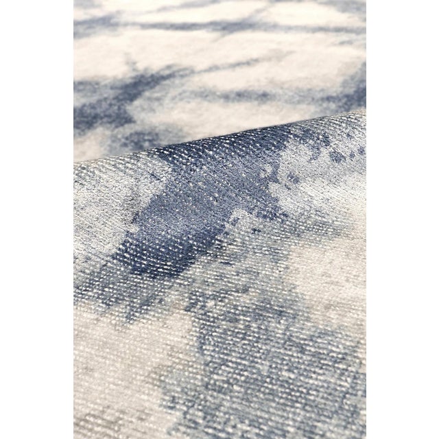 Pasargad Home Shibori Silver Area Rug- 9' 0" X 12' 0" For Sale - Image 4 of 6