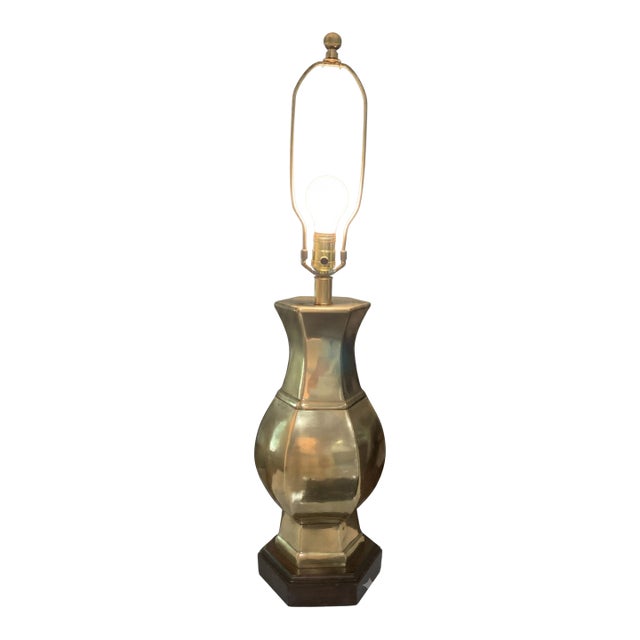 Frederick Cooper Brass Ginger Jar Lamp — Patinated Mid CenturyVintage Classic for Palm Beach Regency, Grandmillennial, Cottage Core - See Pics! For Sale