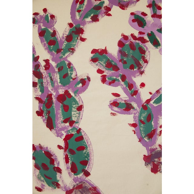 Contemporary "Everytime We See Each Other Is the Last Time" Original Cactus Acrylic Painting by Simon Findlay For Sale - Image 3 of 12