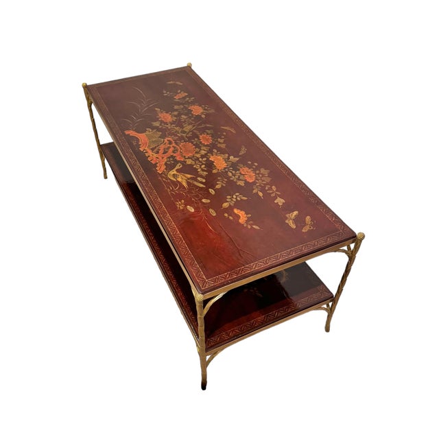 Gilt-Bronze Lacquer Low Table For Sale - Image 4 of 12