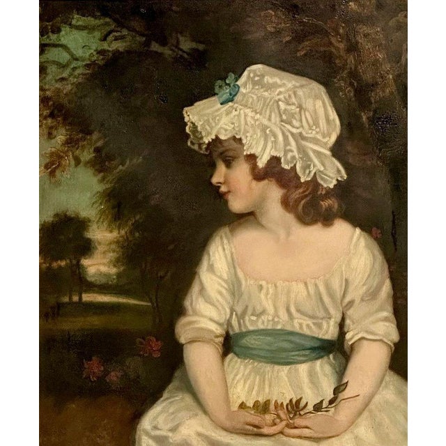 Arts & Crafts After Sir Joshua Reynolds, Oil on Canvas of Theophila Gwatkin, Newcomb-Macklin For Sale - Image 3 of 14