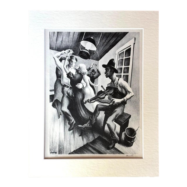 1939 Print in 11x14 Mat: Thomas Hart Benton, "I Got a Gal on Sourwood Mountain" For Sale