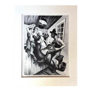 1939 Print in 11x14 Mat: Thomas Hart Benton, "I Got a Gal on Sourwood Mountain"
