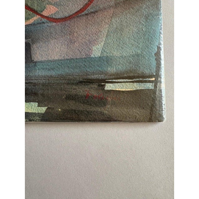 Modern Foltyn Frantisek. (1891-1976). Abstract Composition. Modern gouache For Sale - Image 3 of 3